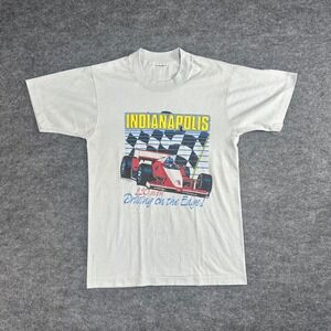 Vintage Single Stitch 1987 Indianapolis 500 Race Car T Shirt Men Size XS